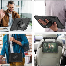Load image into Gallery viewer, Timecity Case for Samsung Galaxy Tab A9+/ A9 Plus Case 11 inch (SM-X210/X216/X218), Full-Body Protective Case with Screen Protector, Rotating Stand, Hand/Shoulder Strap Galaxy A9+ Tablet Case- Black
