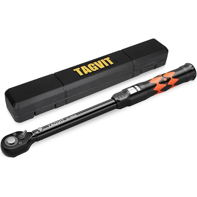 1/2-Inch Drive Click Torque Wrench, 25-145 Ft.Lb/34-197.2 Nm Dual-Direction Adjustable Torque Wrench for Motorcycle Car Maintenance