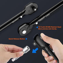 Load image into Gallery viewer, 1/2-Inch Drive Click Torque Wrench, 25-145 Ft.Lb/34-197.2 Nm Dual-Direction Adjustable Torque Wrench for Motorcycle Car Maintenance
