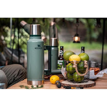 Load image into Gallery viewer, Stanley Classic Legendary Vacuum Bottle 2.0 qt | Wide Mouth with Leakproof Cup Lid | Keep Drinks Hot or Cold | Packable for Travel | Insulated Stainless Steel Thermos | BPA-Free | Hammertone Silver
