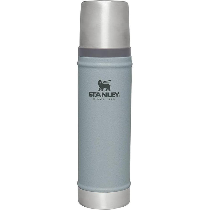 Stanley Classic Legendary Vacuum Bottle 20 oz | Wide Mouth with Leakproof Cup Lid | Keep Drinks Hot or Cold | Packable for Travel | Insulated Stainless Steel Thermos | BPA-Free | Hammertone Silver