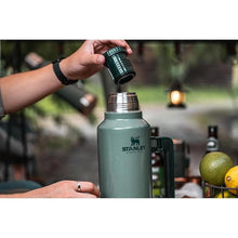 Load image into Gallery viewer, Stanley Classic Legendary Vacuum Bottle 2.5 qt | Wide Mouth with Leakproof Cup Lid | Keep Drinks Hot or Cold | Packable for Travel | Insulated Stainless Steel Thermos | BPA-Free | Hammertone Silver
