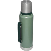 Load image into Gallery viewer, Stanley Classic Legendary Vacuum Bottle 1.1 qt | Wide Mouth with Leakproof Cup Lid | Keep Drinks Hot or Cold | Packable for Travel | Insulated Stainless Steel Thermos | BPA-Free | Hammertone Green
