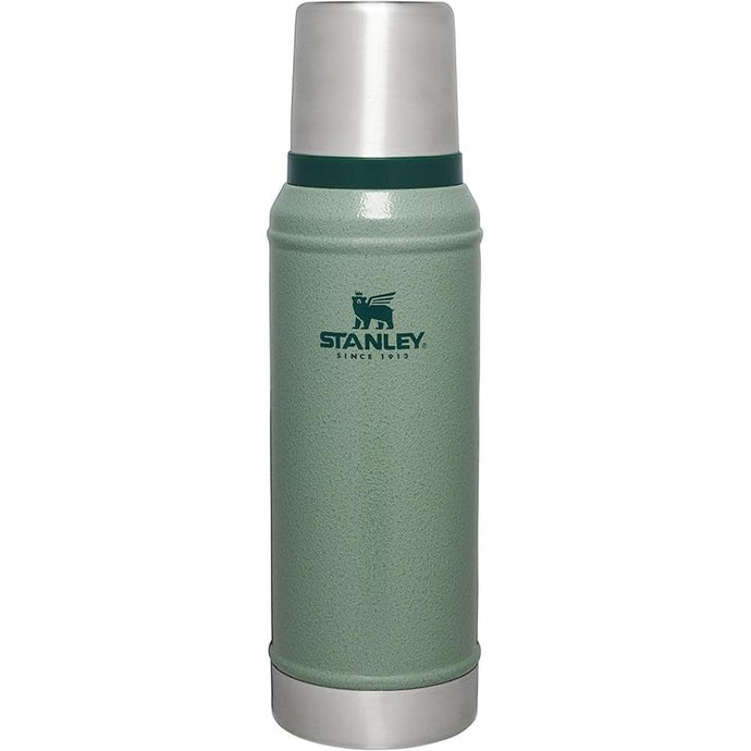 Stanley Classic Legendary Vacuum Bottle 1.0 qt | Wide Mouth with Leakproof Cup Lid | Keep Drinks Hot or Cold | Packable for Travel | Insulated Stainless Steel Thermos | BPA-Free | Hammertone Green