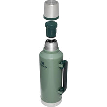 Load image into Gallery viewer, Stanley Classic Legendary Vacuum Bottle 2.5 qt | Wide Mouth with Leakproof Cup Lid | Keep Drinks Hot or Cold | Packable for Travel | Insulated Stainless Steel Thermos | BPA-Free | Hammertone Green
