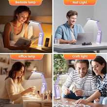 Load image into Gallery viewer, VAVOFO Desk lamp Rechargeable Foldable &amp; Portable Light,15 Light dimming Modes Cordless Lamp,Cute Desk lamp,Battery Operated 6000mAh LED Battery Lights,Modern Office
