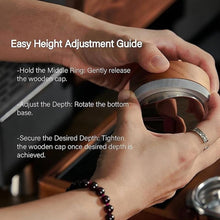Load image into Gallery viewer, Espresso Distribution Tool 58mm Coffee Distributor Rosewood Adjustable Depth Stainless Steel Espresso Leveler Premium Espresso Machine Accessories For Coffee Bar
