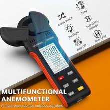 Load image into Gallery viewer, Handheld Anemometer, Digital Wind Speed, Temperature, Humidity Gauge Meter, Air Flow Velocity CFM Measuring Device for HVAC Outdoor Sailing Shooting Golf
