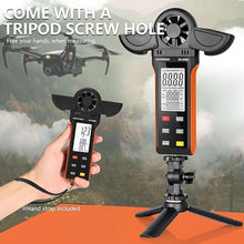 Load image into Gallery viewer, Handheld Anemometer, Digital Wind Speed, Temperature, Humidity Gauge Meter, Air Flow Velocity CFM Measuring Device for HVAC Outdoor Sailing Shooting Golf

