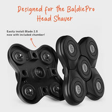 Load image into Gallery viewer, BaldiePro Blade Refill 2.0 + Chamber - Electric Shaver Replacement Head For BaldiePro Head Shaver - Electric Razor Replacement Blades for Bald Head and Face - Waterproof for Wet and Dry Shave
