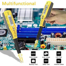 Load image into Gallery viewer, Digital SMD Tester 6000 Counts, Auto Ranging Intelligent Resistance Capacitance Diode Zener LED Battery Power Multi Meter Tweezer
