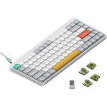 Load image into Gallery viewer, nuphy Air75 V2 Portable 75% Mechanical Keyboard,Wireless Keyboard,Supports Bluetooth/2.4G/USB-C RGB Gaming Keyboards,Compatible with Windows/Mac OS/Linux Systems White-Gateron Moss Switch
