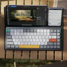 Load image into Gallery viewer, nuphy Air75 V2 Portable 75% Mechanical Keyboard,Wireless Keyboard,Supports Bluetooth/2.4G/USB-C RGB Gaming Keyboards,Compatible with Windows/Mac OS/Linux Systems Grey-Gateron Brown Switch
