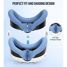 Load image into Gallery viewer, Silicone Cover Set Compatible with Oculus/Meta Quest 3, VR Accessories Protective Cover Includes Controller Grips, Front Shell Headset Cover and Face Cover (Haze Blue)

