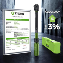 Load image into Gallery viewer, 1/2 Drive Click Torque Wrench Dual-Range?10-170.0ft.lb/13.60-230.5Nm?±3% Precision Torque Wrench 1/2 Drive, 72 Tooth Dual-Direction Adjustable Torque Wrench for Bicycle, Moto and Car Maintenance
