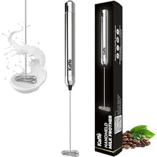 Load image into Gallery viewer, Kaffe Mini Milk Frother (10,500 RPM) - New Upgraded Motor - 2xAAA Batteries Required - Milk Frother Handheld for Coffee - Milk Frothing Wand for Espresso
