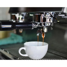 Load image into Gallery viewer, 58mm Portafilter Double Spout Compatible with E61 Group Head, 2 ears 58mm Portafilter with Filter Basket and ABS Handle
