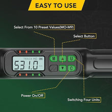 Load image into Gallery viewer, Digital Torque Wrench 3/8 Drive, 2.2-44.3 ft-lbs,Inch Pounds Electric Wrench, Torque Wrenches, Snap on Wench for Bicycle &amp; Moto Maintenance
