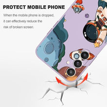 Load image into Gallery viewer, LEECG for Samsung Galaxy S24 Plus Case, Flower Pattern Design Phone Cover Drop Protection Soft Ultra Thin Scratch Resistant Microfiber Lining Inner for Samsung S24 Plus Case-Astronaut Purple
