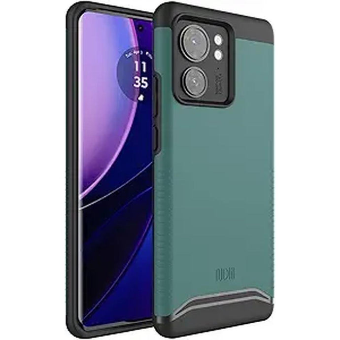 TUDIA Dual Shield Merge Phone Case for Motorola Edge 2023 - Dual Layer, Military Grade, Non-Slip, Shockproof & Heavy Duty Phone Case Cover & Protector - Hunter Green