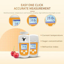 Load image into Gallery viewer, 0-93% Brix Meter,Suger Tester,High Range Digital Brix Refractometer with ATC for Honey,Maple Syrup,Fruit,Beverages,Juice,Molasses,Sugary Drink,Suger Content Measurement
