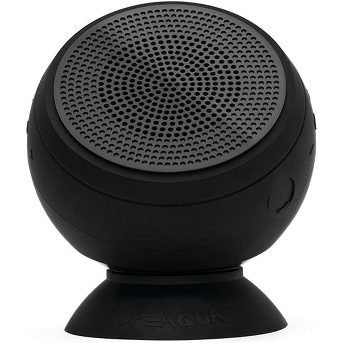 Speaqua – Bluetooth Speaker-Waterproof, Floatable, Portable Speaker Beach Accessory - Dual Portable Speakers Bluetooth Wireless Pairing - Removable Suction - Barnacle Vibe 3.0 (Manta Ray Black)