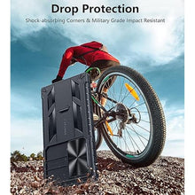 Load image into Gallery viewer, FNTCASE for Samsung Galaxy S24-Ultra Case: Rugged Protective S24 Ultra 5G Mobile Phone Cover with Kickstand &amp; Slide | TPU Shockproof Textured Bumper Military Grade Drop Protection, 6.8 Inch Black
