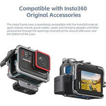 Load image into Gallery viewer, 360 Ace Series Aluminum Frame Cage with Lens Silicone Case for Insta360 Ace Pro 2 /Ace Pro/Ace,Metal Protective Durable Housing with Cold Shoe Mount (Model Bundling 4)
