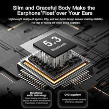Load image into Gallery viewer, Ulian Open Ear Sports Headphones, Air Conduction Bluetooth 5.3 Wireless Headset with Deep Bass, Noise Canceling and Comfort Wearing, IPX6 Waterproof Sports Earbuds for Gym, Workout, Running, Cycling
