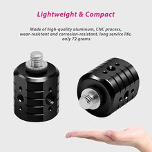 Load image into Gallery viewer, Screw Holes Adapter for Tripod, Multifunctional Tripod Extension Bracket with 1/4&quot; 3/8&quot; Holes for Mounting Magic Arm, Lights, Monitors, Microphones,Phones and Other Camera Accessories
