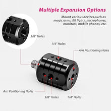 Load image into Gallery viewer, Screw Holes Adapter for Tripod, Multifunctional Tripod Extension Bracket with 1/4&quot; 3/8&quot; Holes for Mounting Magic Arm, Lights, Monitors, Microphones,Phones and Other Camera Accessories
