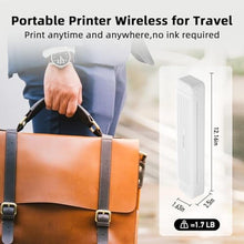Load image into Gallery viewer, Portable Printer, Heat Transfer Printer P831 Supports 8.5 x 11 A4 Regular Copy Paper, Wireless Bluetooth for Phone Tablet, Portable Printers Wireless for Travel Home Use
