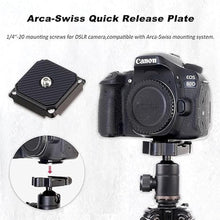 Load image into Gallery viewer, Foto4easy Arca Swiss Quick Release Plate (1/4" Mounting Screw) for DSLR Camera,QR Plate Clamp for Tripod Stabilizer Gimbal Monopod Slider
