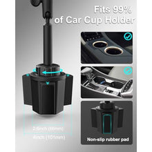 Load image into Gallery viewer, woleyi Cup Holder Tablet Holder for Car Mount - [Metal Arm] Heavy Duty Adjustable Car Cup Tablet Mount Truck Car Accessories, for 4-13" Tablets iPad Pro Air Mini, Galaxy Fold, Kindle Fire, iPhone

