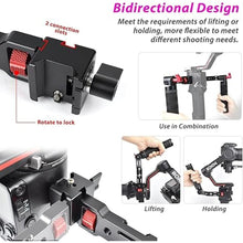 Load image into Gallery viewer, Adjustable NATO Briefcase Sling Handle for DJI Ronin RSC2 / RS3 / RS3 Mini, Gimbal Handgrip Extension Grip with Cold Shoe Mount 1/4&quot; 3/8&quot; Holes for Video Light, Microphone, Monitor
