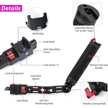 Load image into Gallery viewer, Adjustable NATO Briefcase Sling Handle for DJI Ronin RSC2 / RS3 / RS3 Mini, Gimbal Handgrip Extension Grip with Cold Shoe Mount 1/4&quot; 3/8&quot; Holes for Video Light, Microphone, Monitor
