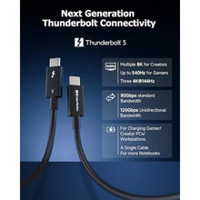 Load image into Gallery viewer, Cable Matters [Intel Certified] 80Gbps Thunderbolt 5 Cable with up to 120Gbps Bandwidth Boost and 240W Charging - 1m / 3.3ft, Compatible with Thunderbolt 4, USB4, and USB C, Black
