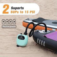 Load image into Gallery viewer, Electric Paddle Board Pump, Rechargeable 20PSI SUP Pump, Dual-Stage Inflation and Deflation Sup Air Pump, Portable Electric Pump for Kayaks, Wind Wings, SUPs
