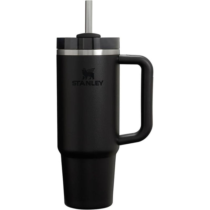 Stanley Quencher H2.0 Tumbler with Handle and Straw 30 oz | Flowstate 3-Position Lid | Cup Holder Compatible for Travel | Insulated Stainless Steel Cup | BPA-Free | Black 2.0