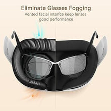 Load image into Gallery viewer, 3-in-1 PU Leather Facial Interface for Meta Quest 3 Christmas, Bigger FOV Frame, Thicked Face Pad Widly Cushion Enhance Comfort | Immersive Nose Light Blocker, Vent Grills Reduce Lenses Foggy
