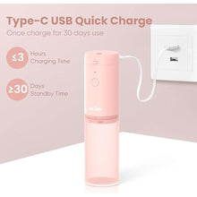 Load image into Gallery viewer, Water Flosser Dental Oral Irrigator Teeth Cleaner Portable Travel Rechargeable Cordless,IPX7 Electric Plaque Remover 3 Modes 3 Jet Tips 140ml (Pink)
