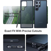 Load image into Gallery viewer, TORRAS Shockproof for Samsung Galaxy S24 Ultra Case 6.8'',12FT Military Grade Drop Tested, Protective Hard Semi-Clear Matte Back &amp; Soft Edge Slim Galaxy S24 Ultra Case Guardian Series, Black
