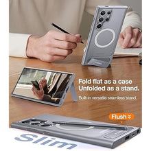 Load image into Gallery viewer, TORRAS Strong Magnetic &amp; Seamless Stand for Samsung Galaxy S24 Ultra Case, Fit for MagSafe, Mil-Grade Drop Protection, Adjustable Kickstand for Samsung Galaxy S24 Ultra Case, Slim Frosted Matte Gray
