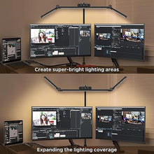 Load image into Gallery viewer, Led Desk Lamp for Office Home, Architect Desk Lamp with Clamp, Ultra Bright Dimmable Table Light, Stepless Dimming and Tempering Desk Light for Workbench Drafting Reading Study (Black)
