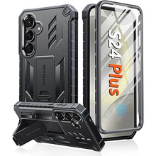 Load image into Gallery viewer, FNTCASE for Samsung Galaxy S24-Plus Case: Military Grade Phone Case with Kickstand | Built-in Screen Protector Protective Rugged Shockproof Durable Drop Proof Phone Cover for Galaxy S24 Plus 5G Black
