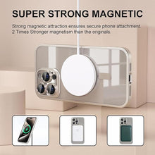 Load image into Gallery viewer, Misea Magnetic for iPhone 15 Pro Case [Never Yellowing] [Military Grade Drop Protection] Full Camera Lens Protector Soft Clear Phone Case for Women Girls, Titanium Natural
