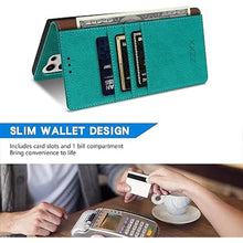 Load image into Gallery viewer, ZZXX for Samsung Galaxy S24 Ultra Wallet Case with [RFID Blocking] Card Slot Kickstand Magnetic Closure Leather Flip Fold Protective Phone Case for Galaxy S24 Ultra Case Wallet(Lake Blue-6.8 inch)
