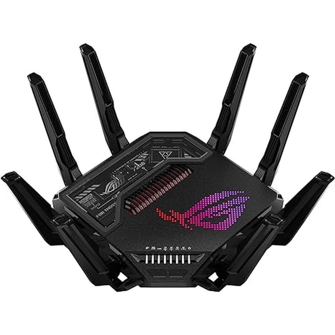 ASUS ROG Rapture GT-BE98 PRO First Quad-Band WiFi 7 Gaming Router supports 320MHz, Dual 10G Port, Triple-level Game Acceleration, Mobile Game Mode, Subscription-Free Security, AiMesh, and VPN features