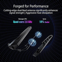 Load image into Gallery viewer, ASUS ROG Rapture GT-BE98 PRO First Quad-Band WiFi 7 Gaming Router supports 320MHz, Dual 10G Port, Triple-level Game Acceleration, Mobile Game Mode, Subscription-Free Security, AiMesh, and VPN features
