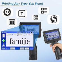 Load image into Gallery viewer, Handheld Inkjet Printer with 4.3Inch Touch Screen Printing Height 0.5&quot; &amp; 45MM/S Printing Speed for Batch Number Barcode Text Logo QR Code Luxury Wishing Artifact(Support 25 Languages)
